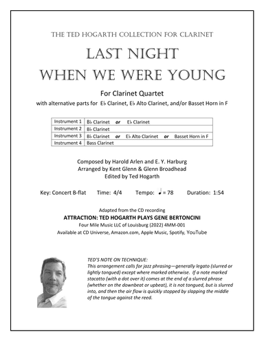 Last Night When We Were Young (arr. Kent Glenn and Glenn Broadhead)