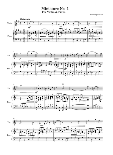 Miniature for Violin & Piano
