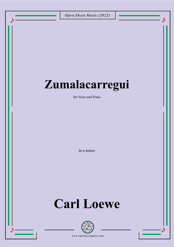 Loewe-Zumalacarregui,in a minor,for Voice and Piano (arr. OSM Press)