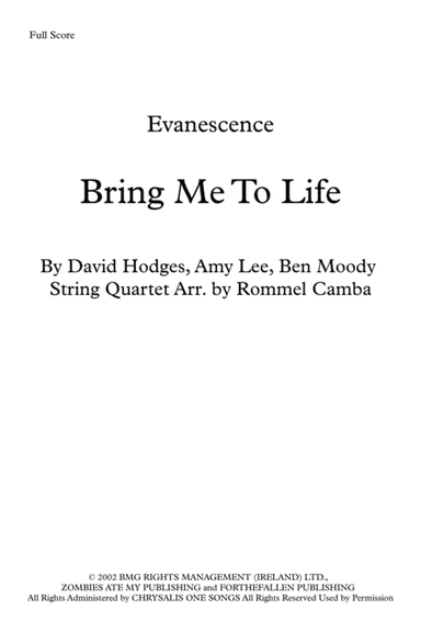 Bring Me To Life (arr. Rommel Camba)