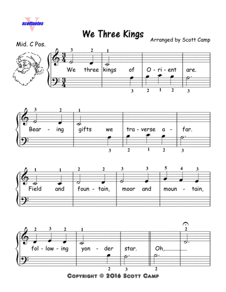 We Three Kings (First Year Piano Students) (arr. Scott Camp)