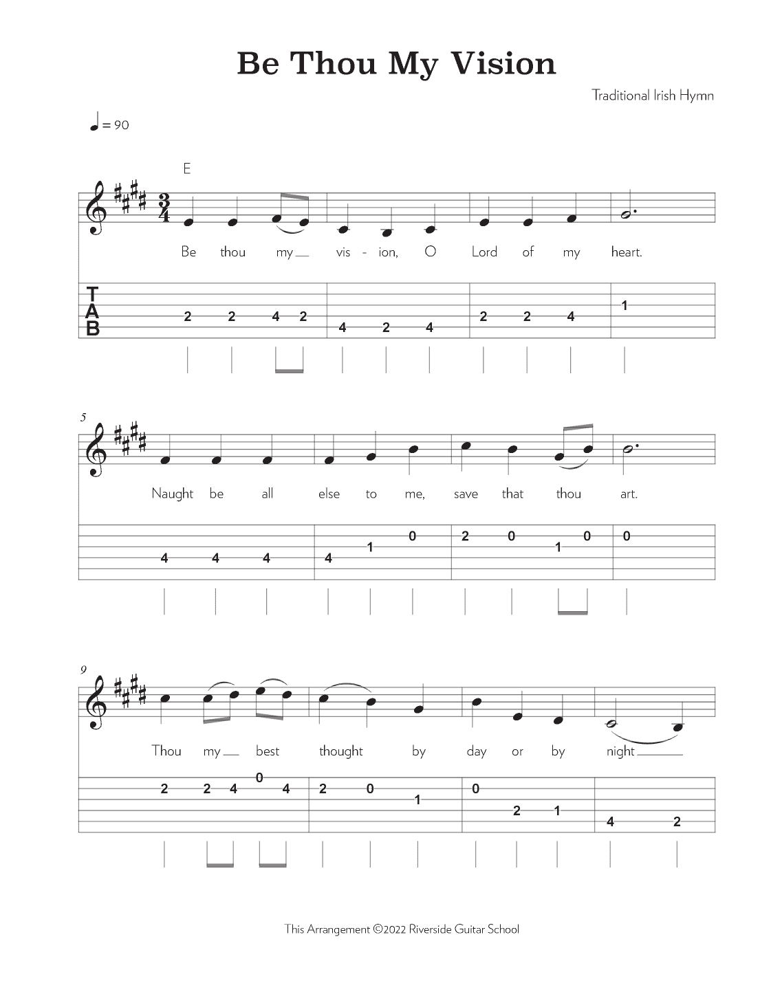 Be Thou My Vision (arr. Riverside Guitar School)