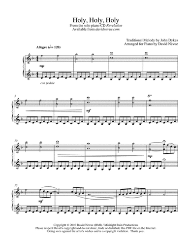 Holy, Holy, Holy (arr. David Nevue)