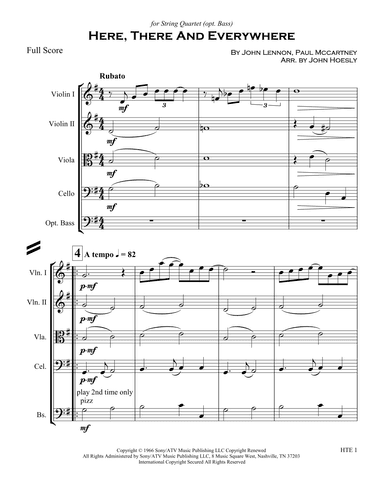 Here, There And Everywhere (arr. John Hoesly)