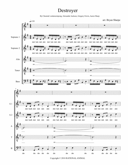 Destroyer (arr. Bryan Sharpe)
