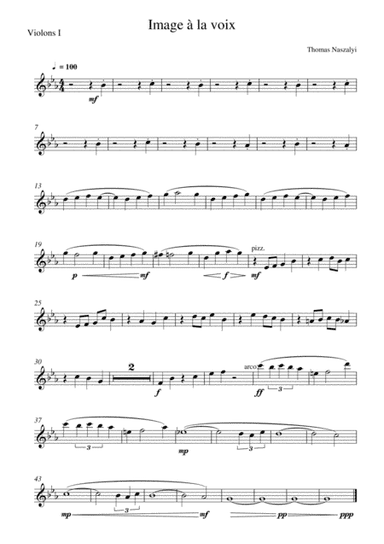 Image à la Voix/Violin 1 PART