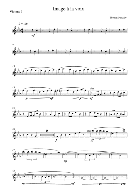 Image à la Voix/Violin 1 PART