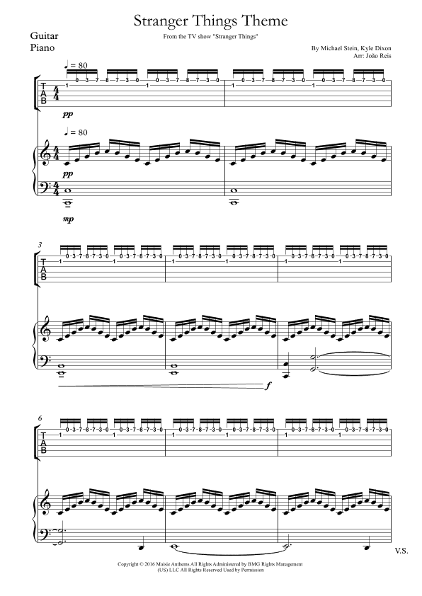 Stranger Things Main Title Theme (arr. João Reis)