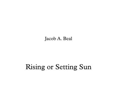 Rising or Setting Sun