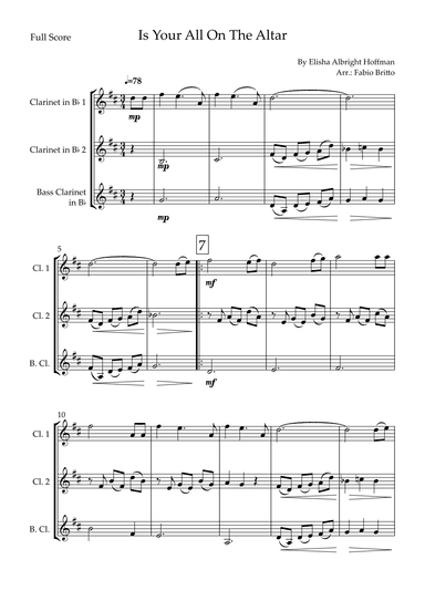 Is Your All On The Altar? (arr. Fabio Britto)
