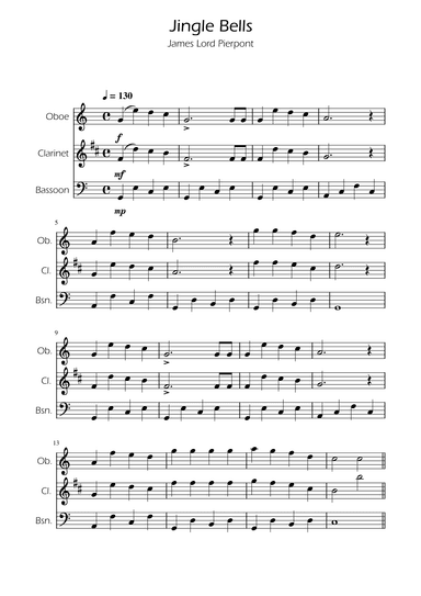 Jingle Bells - Woodwind Trio (arr. Ygor Nunes)