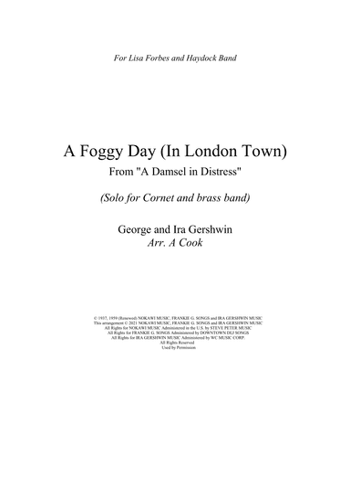 A Foggy Day (in London Town) (arr. Andi Cook)
