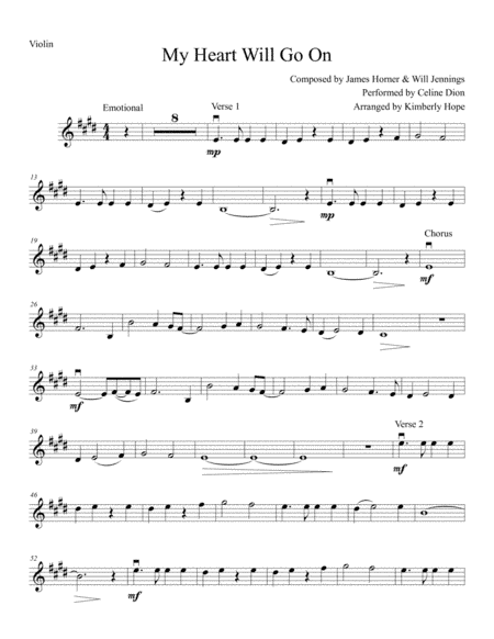 My Heart Will Go On (Love Theme from Titanic) (arr. Kimberly Hope)