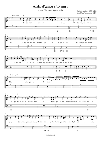 Ardo d'amor s'io miro (arr. Early Music Scores)