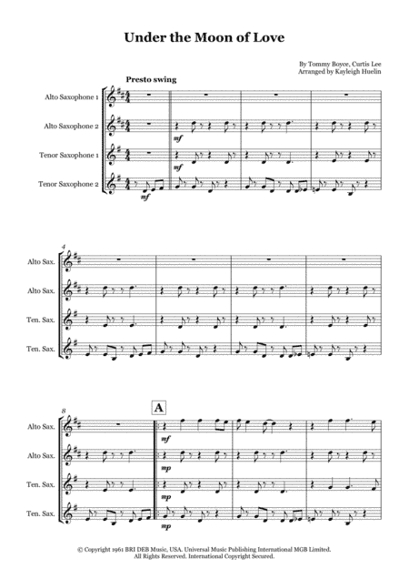 Under The Moon Of Love (arr. Kayleigh Huelin)