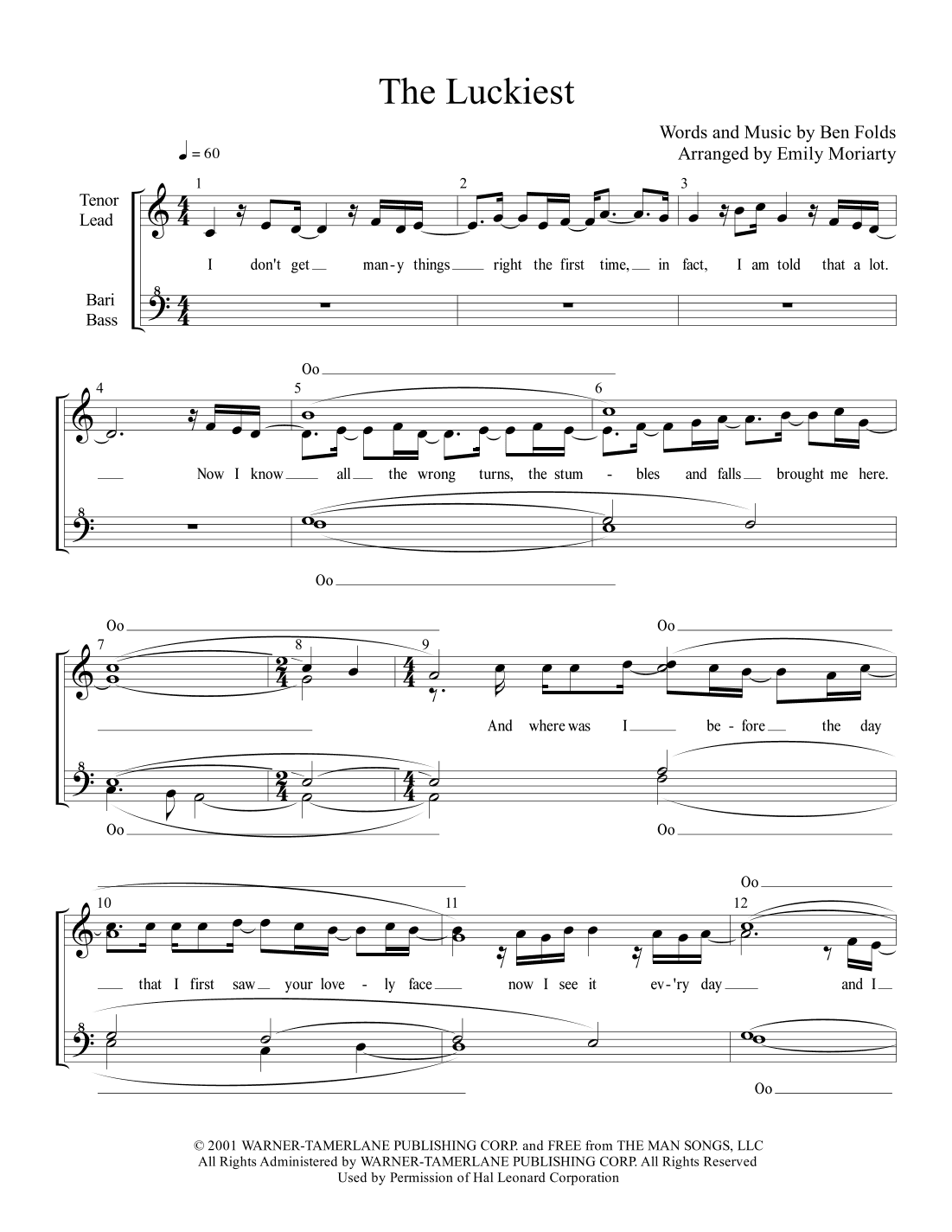 The Luckiest (arr. Emily Maree Moriarty)