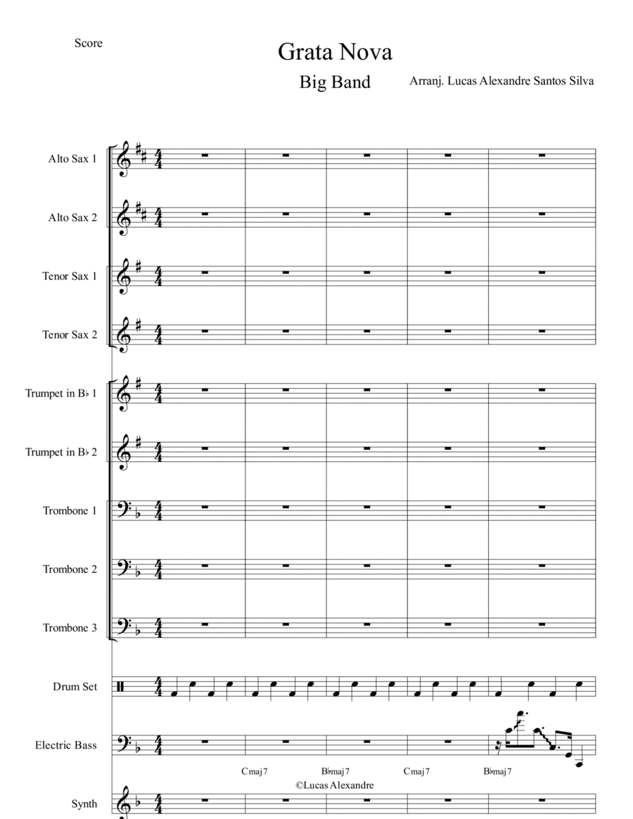 Tema "Grata Nova" Para Big Band/"Grata nova" theme for Big Band (arr. Lucas Alexandre Santos Silva)