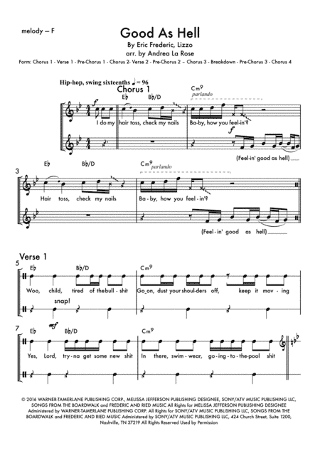 Good As Hell (arr. Andrea La Rose)