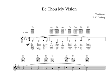 Be Thou My Vision (Lead Sheet) (arr. B. C. Dockery)