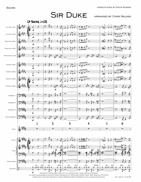 Sir Duke (arr. Chris Walden)