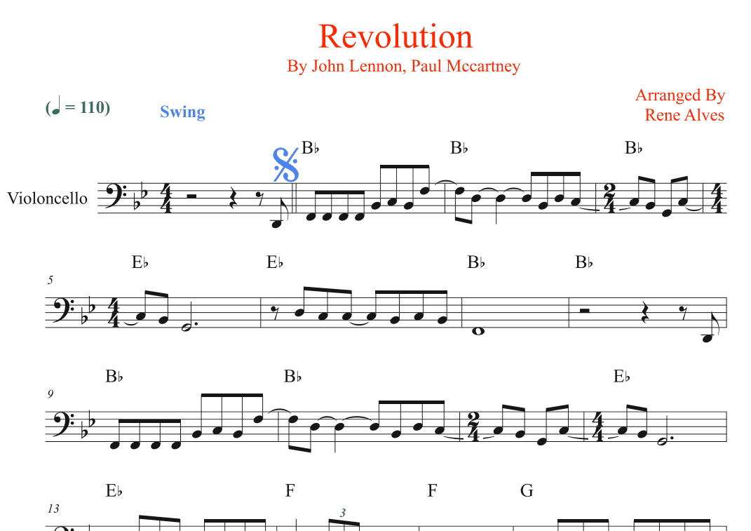 Revolution (arr. Rene Alves)