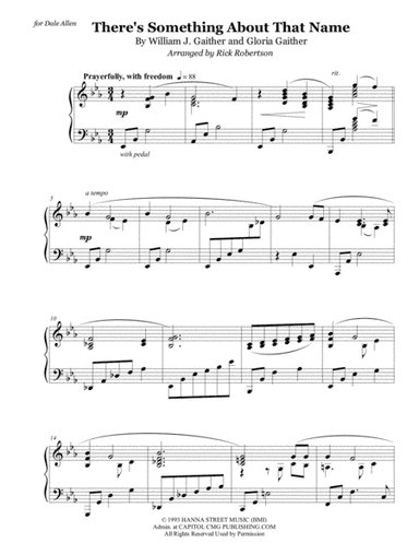 There's Something About That Name (arr. Rick Robertson)