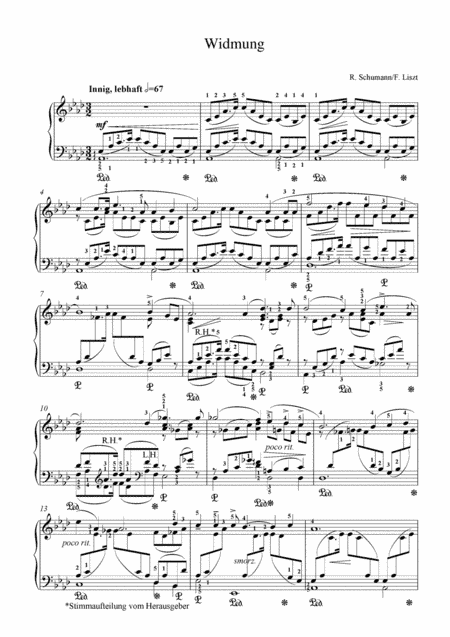 Liszt / Schumann - Widmung / Dedication (arr. Liszt)
