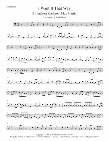 I Want It That Way (arr. Kevin Busse)
