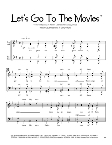 Let's Go To The Movies (arr. Larry Wright)