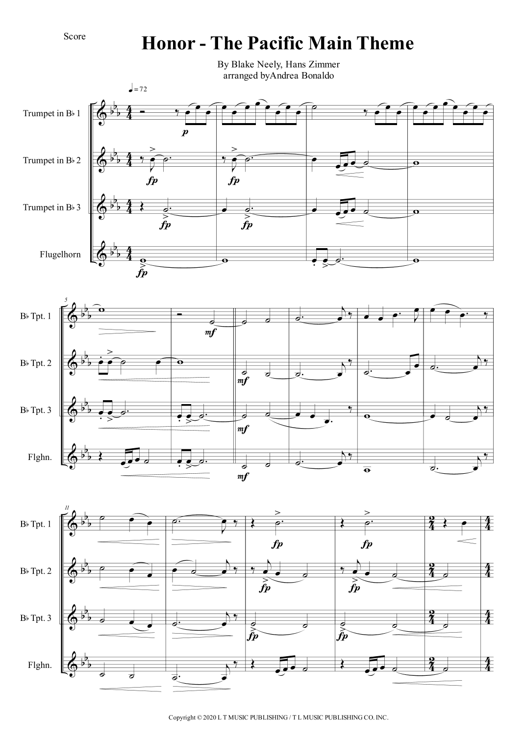 Honor (for Oboe And Strings) (arr. Andrea Bonaldo)