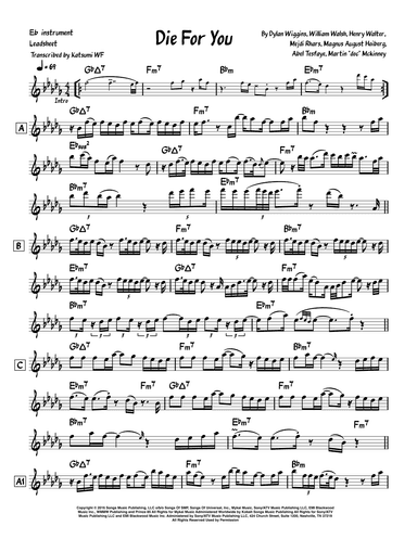 Die For You (arr. Katsumi WF)
