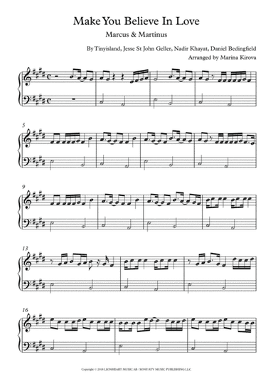 Make You Believe In Love (arr. Marina Kirova)
