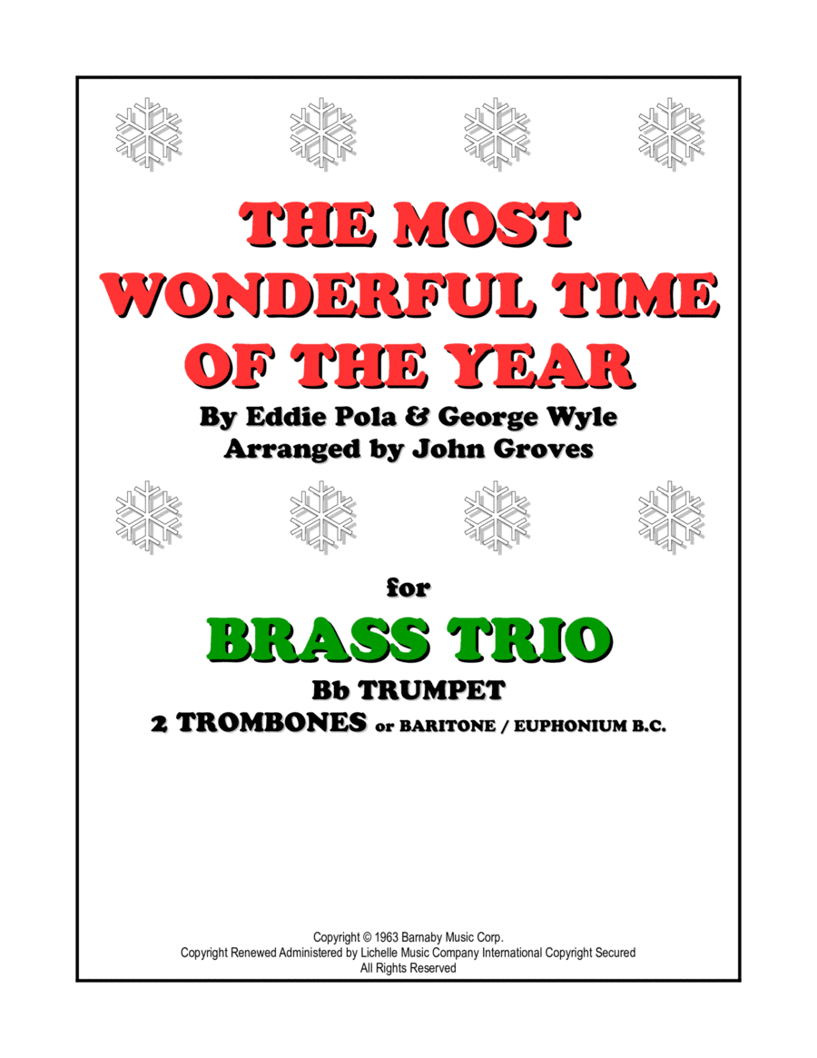 The Most Wonderful Time Of The Year (arr. John Groves)