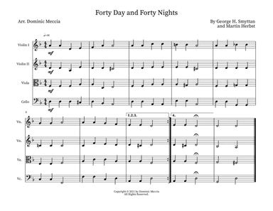 Forty Day and Forty Nights (arr. Dominic Meccia)