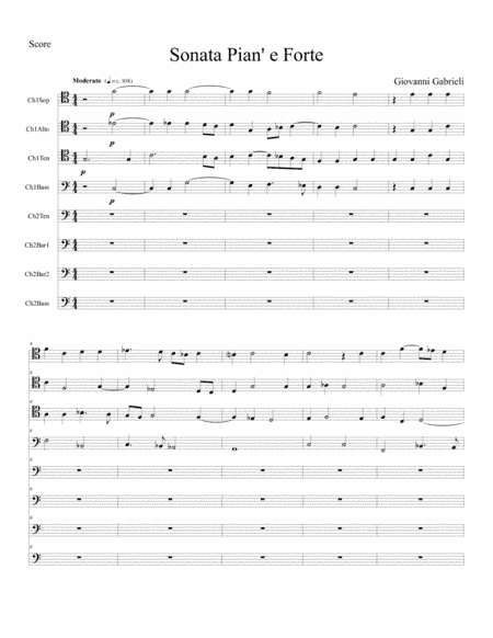 Giovanni Gabrieli Sonata Pian' e Forte for Trombones (arr. Philip Brink)