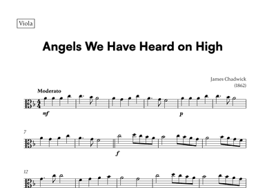 Angels we have heard on high (for Viola) (arr. Cadenza Editions)