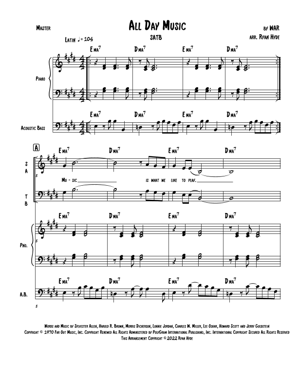 All Day Music (arr. Ryan Hyde)