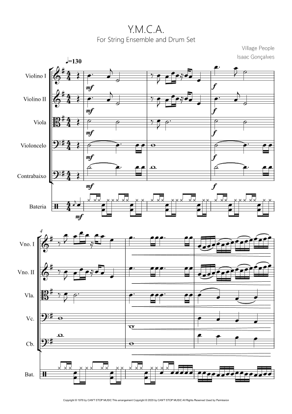 Y.m.c.a. (arr. Isaac Gonçalves)