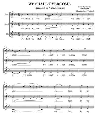 We Shall Overcome A Cappella SSA (arr. Andrew Emmet)