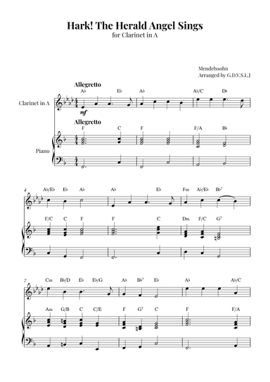 Hark! The Herald Angel Sings (arr. G.D.V.S.L.J)