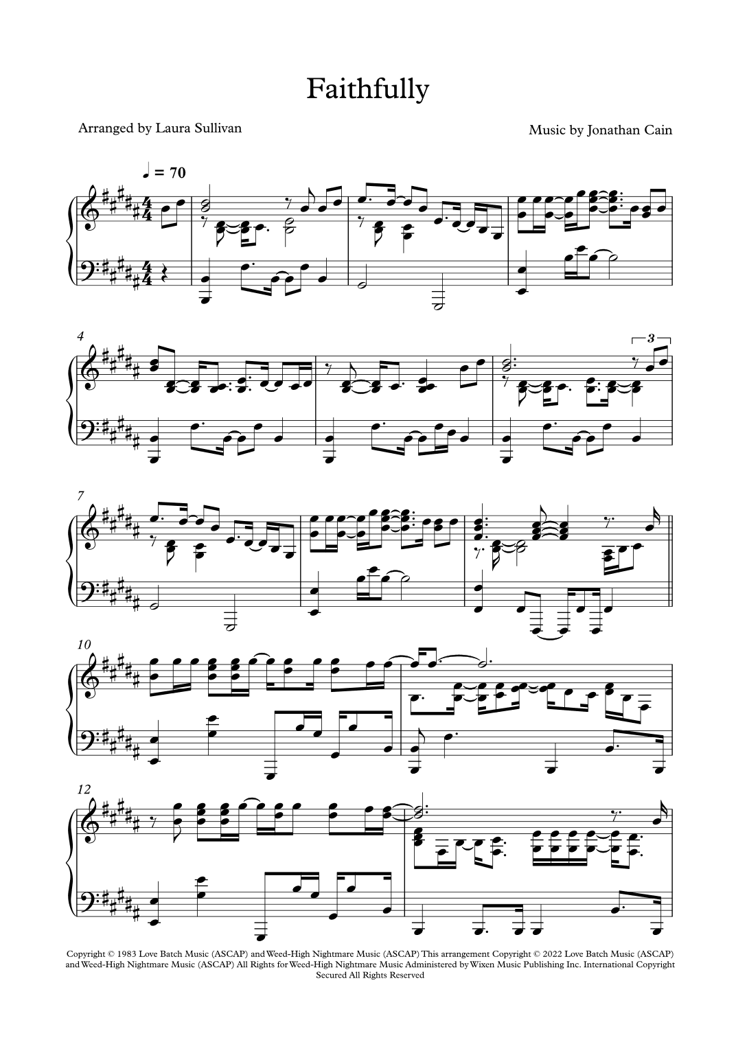 Faithfully (arr. Laura Sullivan)
