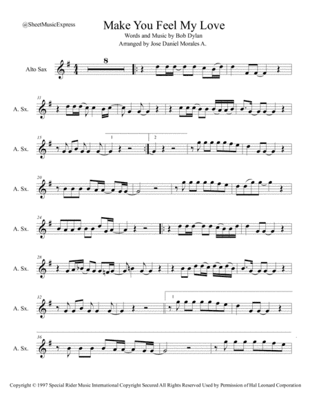 Make You Feel My Love (arr. Jose Daniel Morales A.)