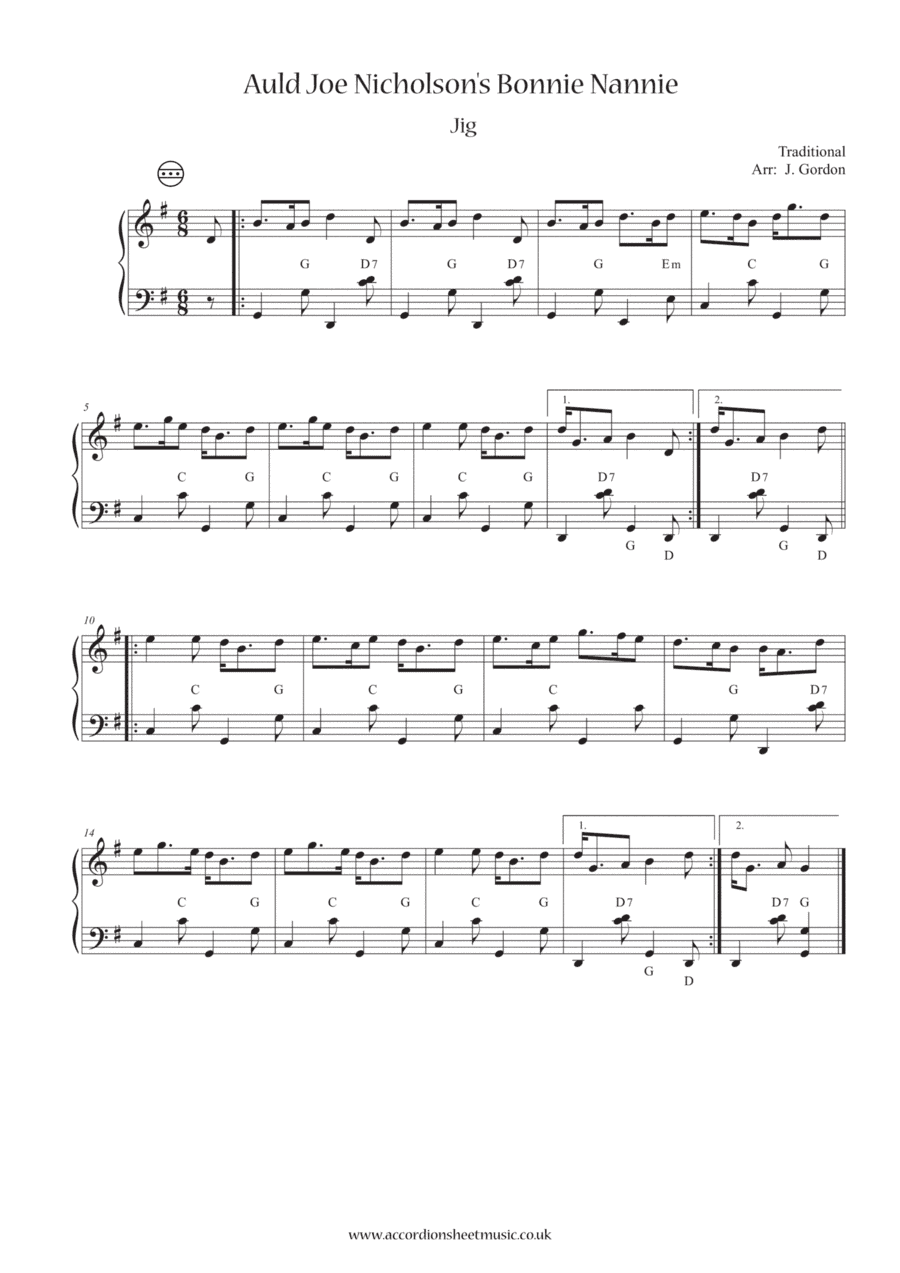 Auld Joe Nicholson's Bonnie Nannie (arr. Julia Gordon)
