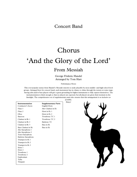Glory of the Lord (from the Messiah) (arr. Tom Hart)