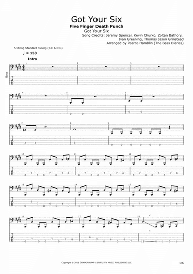 Got Your Six (arr. The Bass Diaries)