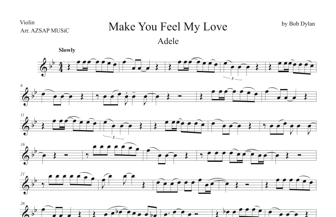 Make You Feel My Love (arr. AZSAP MUSiC)
