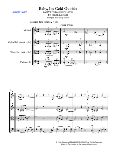 Baby, It's Cold Outside (arr. Sherry Lewis Publishing)