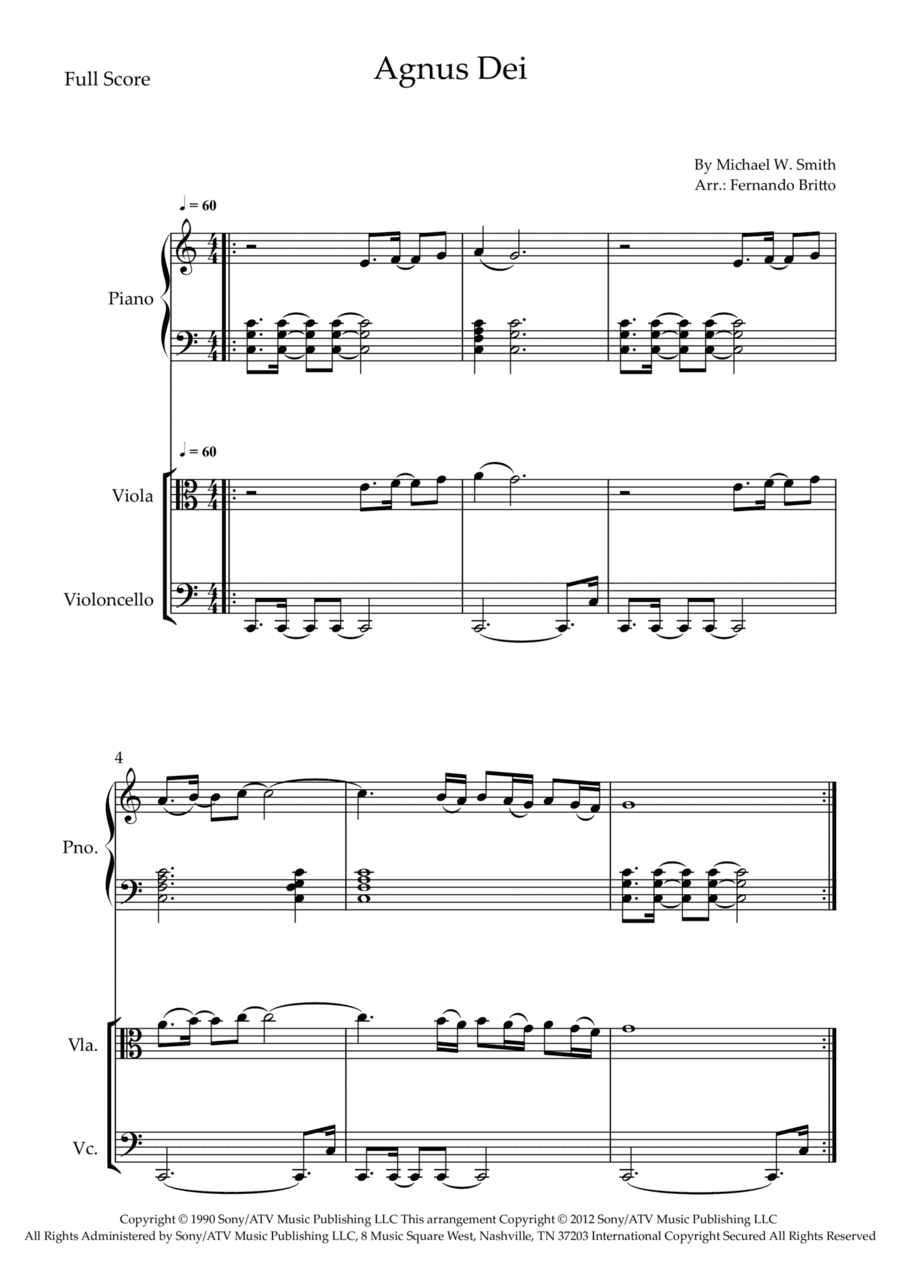 Agnus Dei (arr. Fernando Britto)