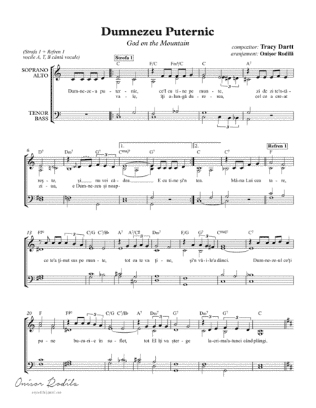 Dumnezeu puternic (God on the mountain) (arr. Onisor Rodila)