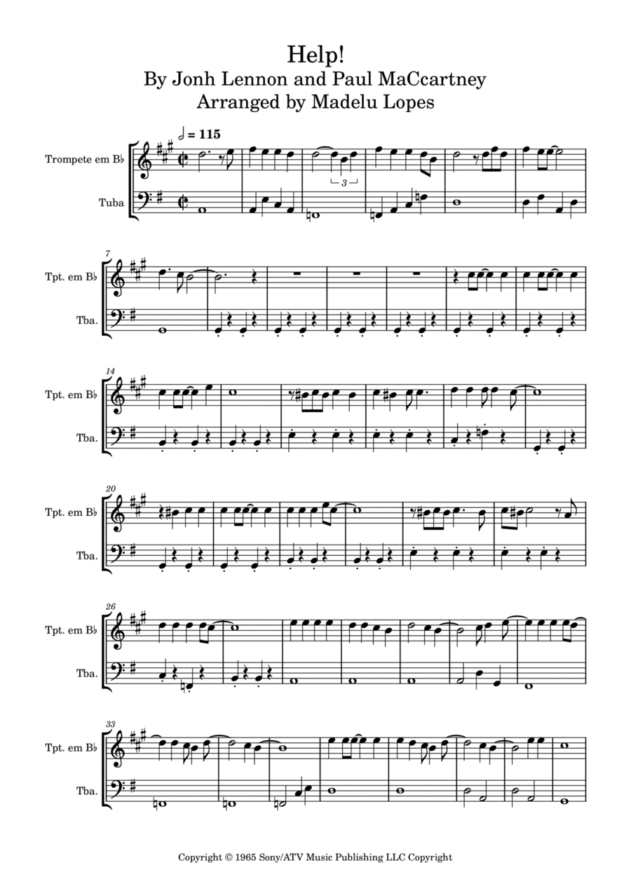 Help! (arr. Madelu Lopes)